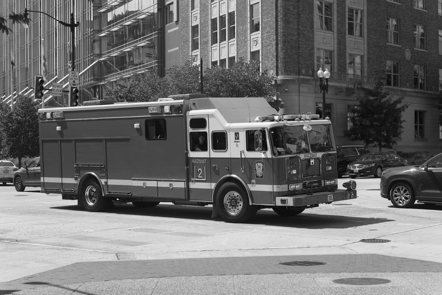 The same frame in black and white with OMR Pan